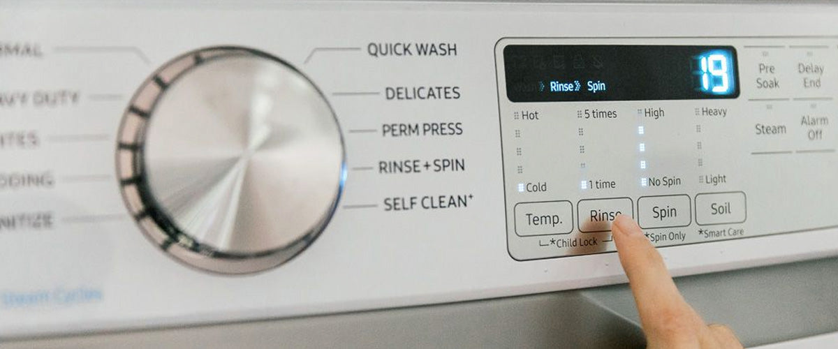 Setting washing machine to cold water cycle