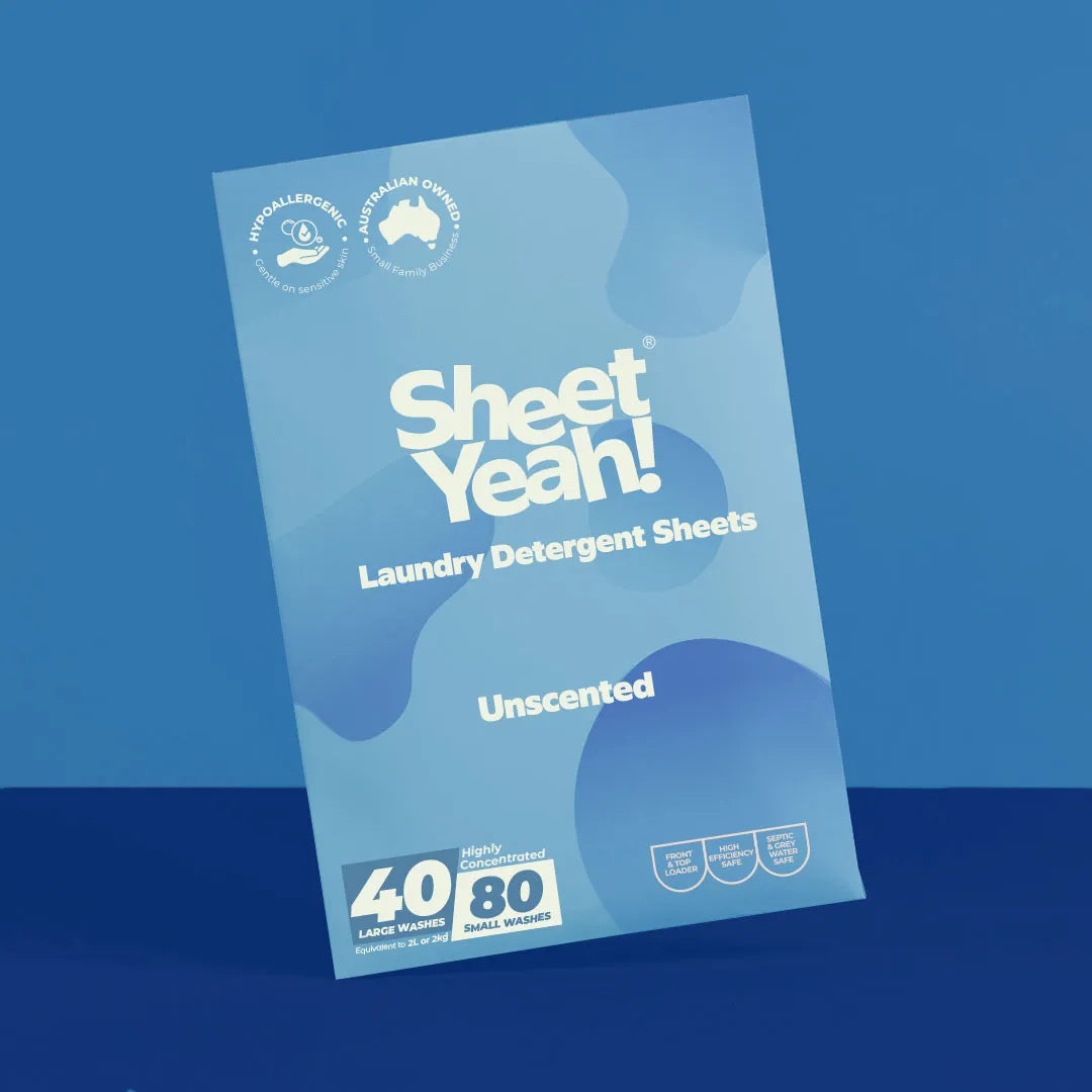 Laundry Detergent Sheets Unscented Pack 40 Front